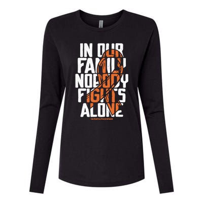 In Our Family Nobody Fights Alone Leukemia Awareness Month Meaningful Gift Womens Cotton Relaxed Long Sleeve T-Shirt