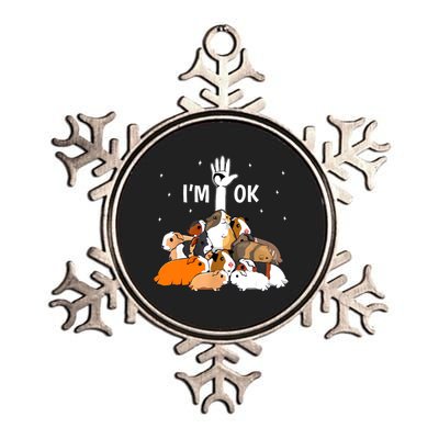 I’m Ok Funny Guinea Pigs Lover Metallic Star Ornament