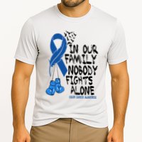 In Our Family Nobody Fights Alone Colon Cancer Awareness Cooling Performance Crew T-Shirt