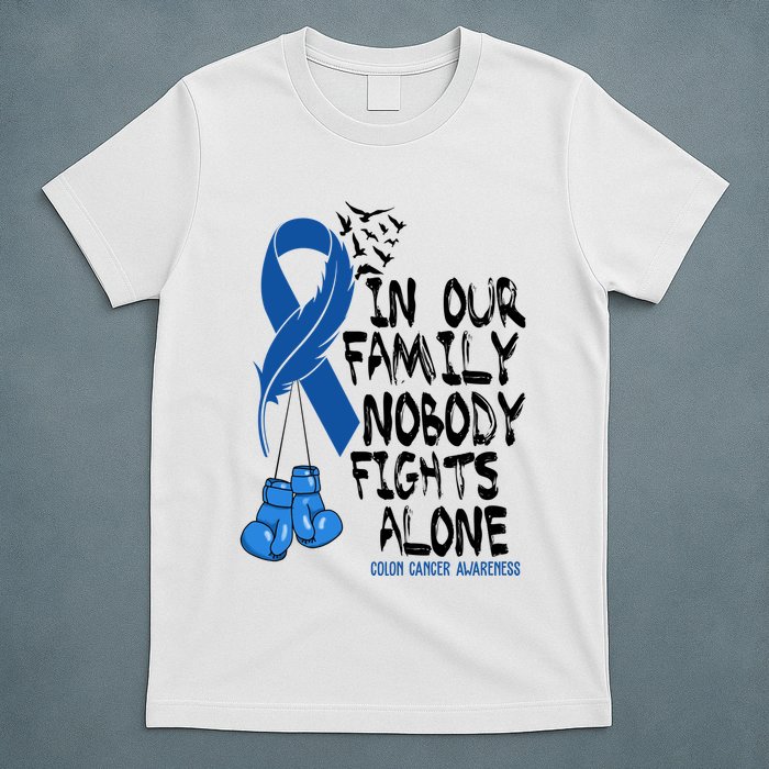 In Our Family Nobody Fights Alone Colon Cancer Awareness T-Shirt