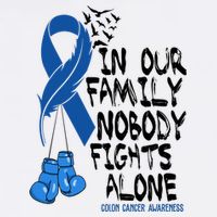 In Our Family Nobody Fights Alone Colon Cancer Awareness T-Shirt
