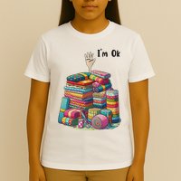IM Ok Funny Sewing Quilting Fabric T-Shirt