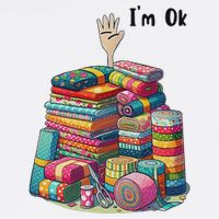 IM Ok Funny Sewing Quilting Fabric T-Shirt