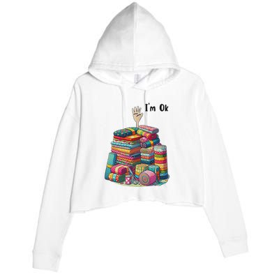 IM Ok Funny Sewing Quilting Fabric Crop Fleece Hoodie