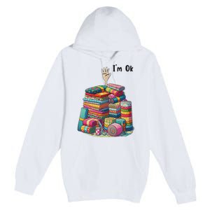 IM Ok Funny Sewing Quilting Fabric Premium Pullover Hoodie