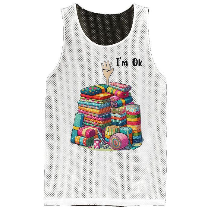 IM Ok Funny Sewing Quilting Fabric Mesh Reversible Basketball Jersey Tank