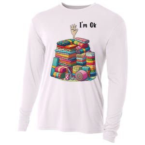 IM Ok Funny Sewing Quilting Fabric Cooling Performance Long Sleeve Crew