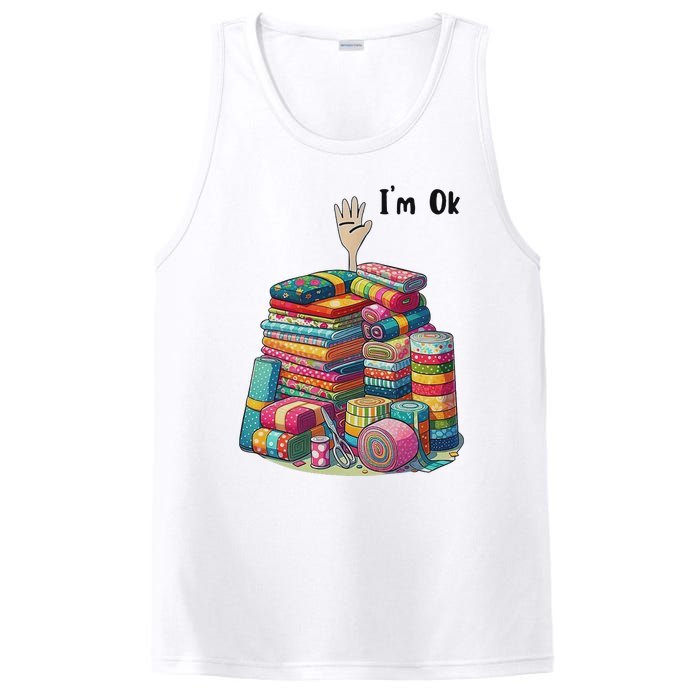 IM Ok Funny Sewing Quilting Fabric PosiCharge Competitor Tank