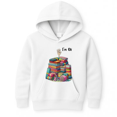 IM Ok Funny Sewing Quilting Fabric Kids Hoodie