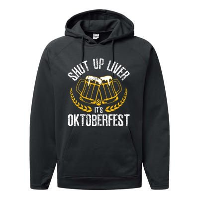 Its Oktoberfest Funny German Beer Drinking Performance Fleece Hoodie