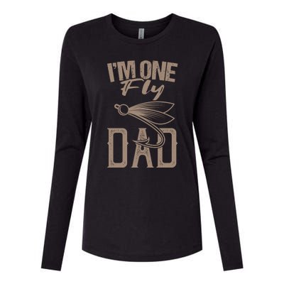 IM One Fly Dad Fly Fishing Saying Angler Fishing Dad Great Gift Womens Cotton Relaxed Long Sleeve T-Shirt