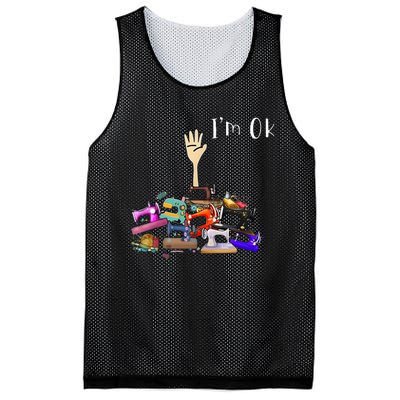 Im Ok Funny Sewing Machine For Sewing Lover Mesh Reversible Basketball Jersey Tank