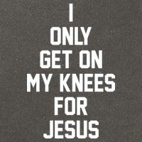 I Only Get On My Knees For Jesus Cotton Canvas Backpack