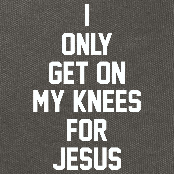 I Only Get On My Knees For Jesus Cotton Canvas Backpack