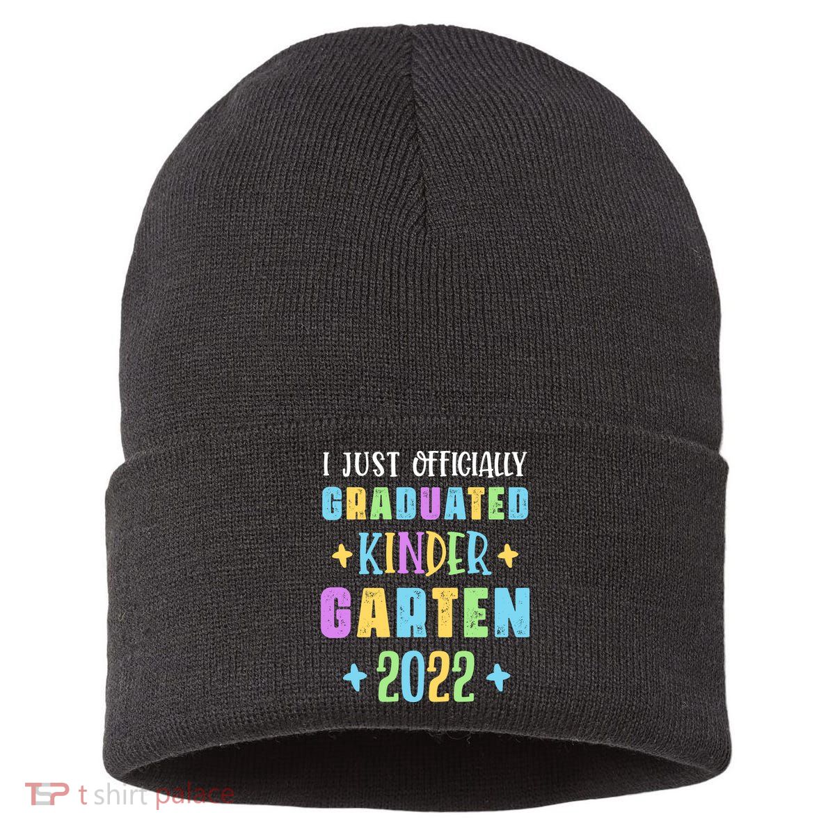 I Officially Graduated Kindergarten Sustainable Knit Beanie