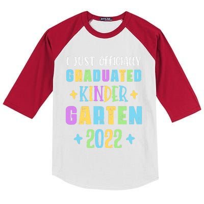 I Officially Graduated Kindergarten Kids Colorblock Raglan Jersey