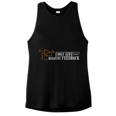 I Only Give Negative Feedback Ladies PosiCharge Tri-Blend Wicking Tank