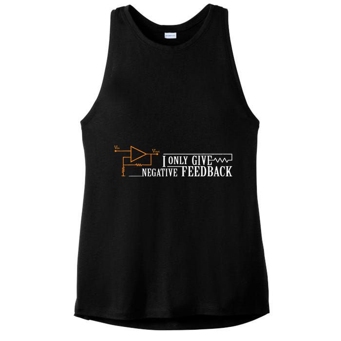 I Only Give Negative Feedback Ladies PosiCharge Tri-Blend Wicking Tank
