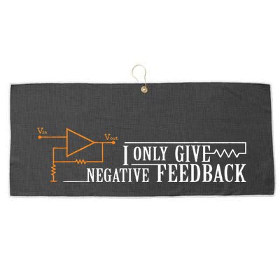 I Only Give Negative Feedback Large Microfiber Waffle Golf Towel