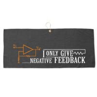 I Only Give Negative Feedback Large Microfiber Waffle Golf Towel