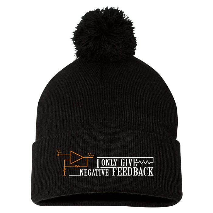I Only Give Negative Feedback Pom Pom 12in Knit Beanie