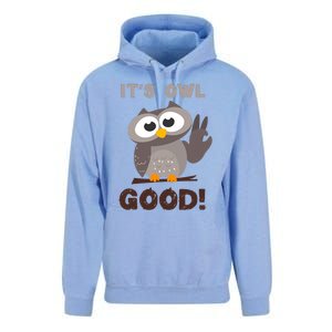 It's Owl Good It's All Good Funny Trending Owl Lover Unisex Surf Hoodie