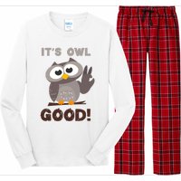 It's Owl Good It's All Good Funny Trending Owl Lover Long Sleeve Pajama Set