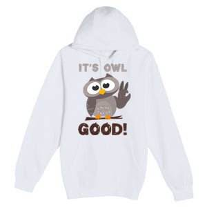 It's Owl Good It's All Good Funny Trending Owl Lover Premium Pullover Hoodie