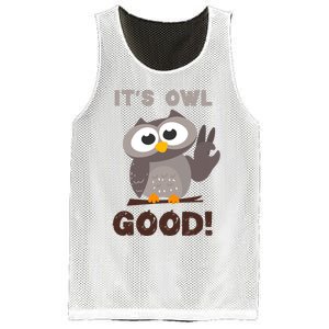 It's Owl Good It's All Good Funny Trending Owl Lover Mesh Reversible Basketball Jersey Tank