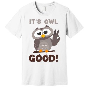 It's Owl Good It's All Good Funny Trending Owl Lover Premium T-Shirt