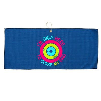 Im Only Here To Close My Ring Large Microfiber Waffle Golf Towel