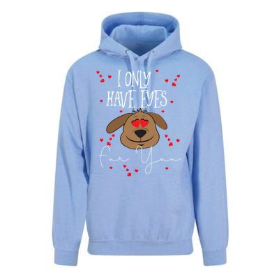 I Only Have Eyes For You Valentine's Day Dog Lover Meaningful Gift Unisex Surf Hoodie