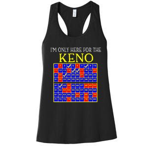 IM Only Here For The Keno Funny Keno Lovers Women's Racerback Tank