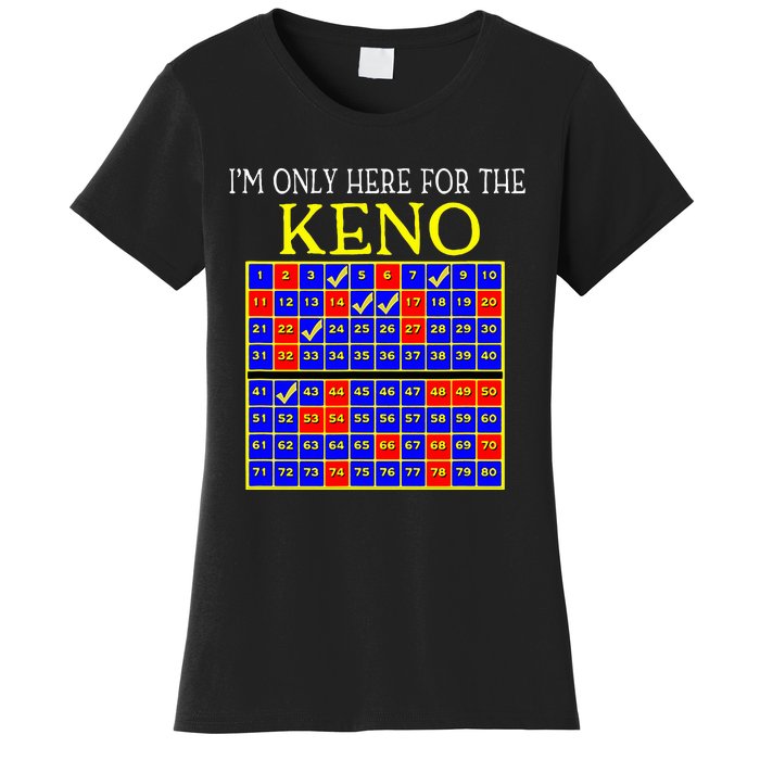 IM Only Here For The Keno Funny Keno Lovers Women's T-Shirt