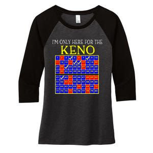 IM Only Here For The Keno Funny Keno Lovers Women's Tri-Blend 3/4-Sleeve Raglan Shirt