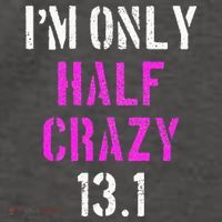 Im Only Half Crazy 13.1 Half Marathon Funny Running Gift Vector Backpack