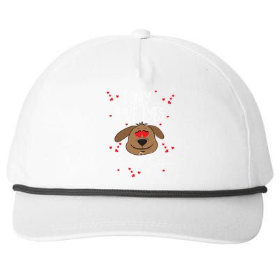 I Only Have Eyes For You Valentine's Day Dog Lover Gift Snapback Five-Panel Rope Hat