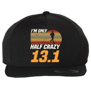 Im Only Half Crazy 131 Marathoner Marathon Running Shoes Wool Snapback Cap