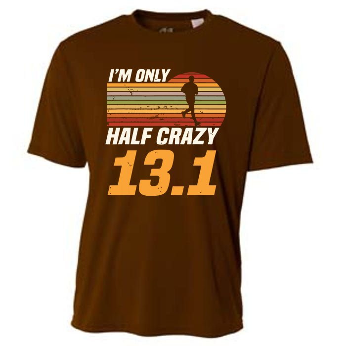 Im Only Half Crazy 131 Marathoner Marathon Running Shoes Cooling Performance Crew T-Shirt