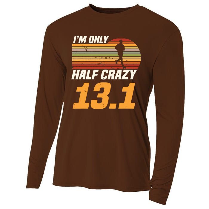 Im Only Half Crazy 131 Marathoner Marathon Running Shoes Cooling Performance Long Sleeve Crew