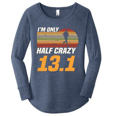 Im Only Half Crazy 131 Marathoner Marathon Running Shoes Women's Perfect Tri Tunic Long Sleeve Shirt