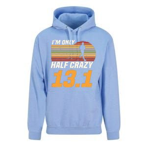 Im Only Half Crazy 131 Marathoner Marathon Running Shoes Unisex Surf Hoodie