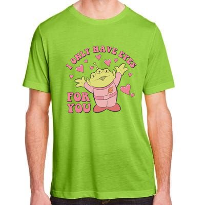 I Only Have Eyes For You Little Green Alien Valentine's Day Adult ChromaSoft Performance T-Shirt