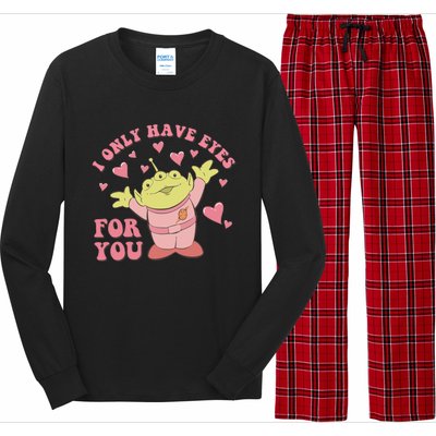 I Only Have Eyes For You Little Green Alien Valentine's Day Long Sleeve Pajama Set