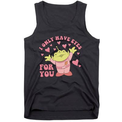 I Only Have Eyes For You Little Green Alien Valentine's Day Tank Top