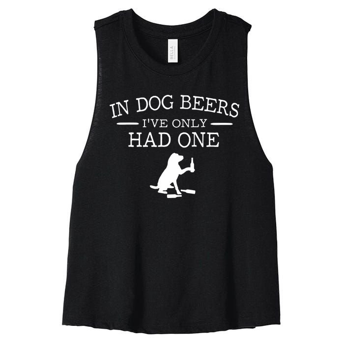 Ive Only Had One In Dog Beers Funny Women's Racerback Cropped Tank