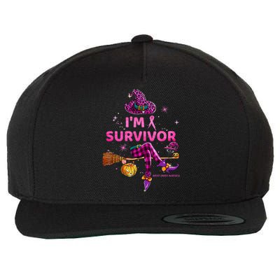 In October IM Survivor We Wear Pink Breast Cancer Wool Snapback Cap