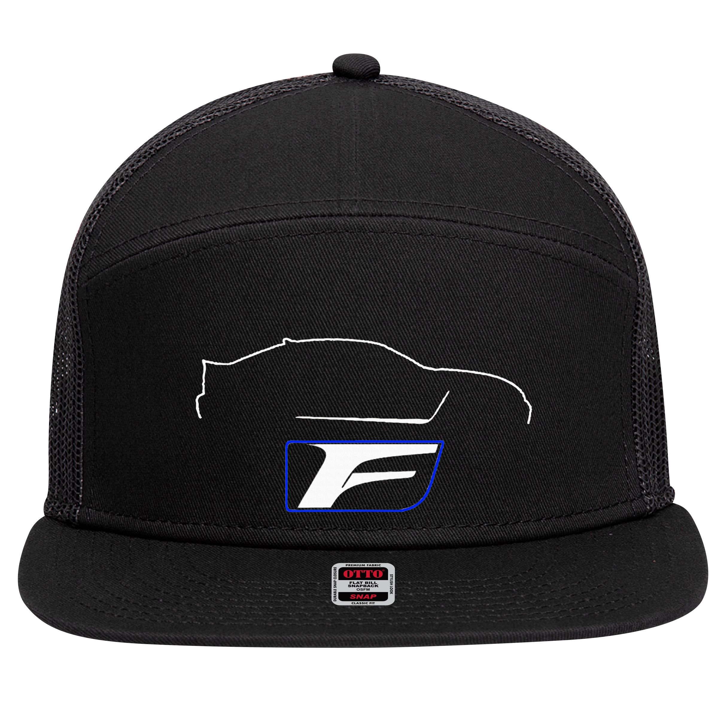 Isf Outline 7 Panel Mesh Trucker Snapback Hat