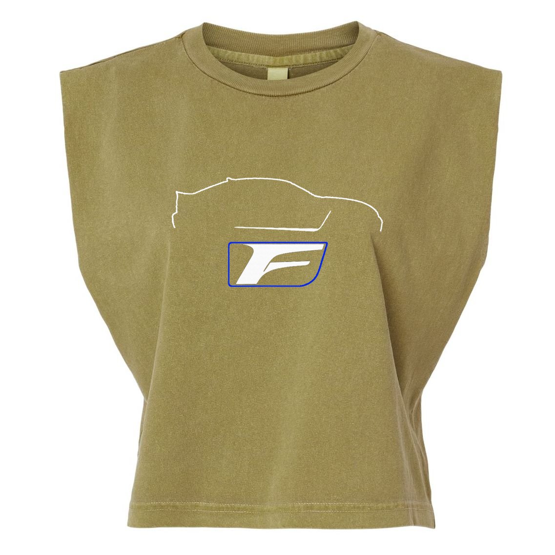 Isf Outline Garment-Dyed Women's Muscle Tee