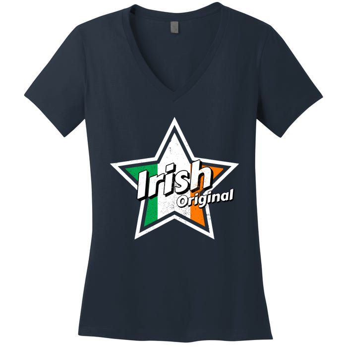 Irish Original | Ireland Flag | Prouds Irish Women's V-Neck T-Shirt